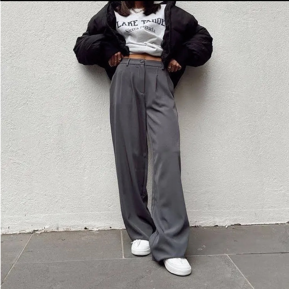 Princess Polly Archer pants slate gray NWT